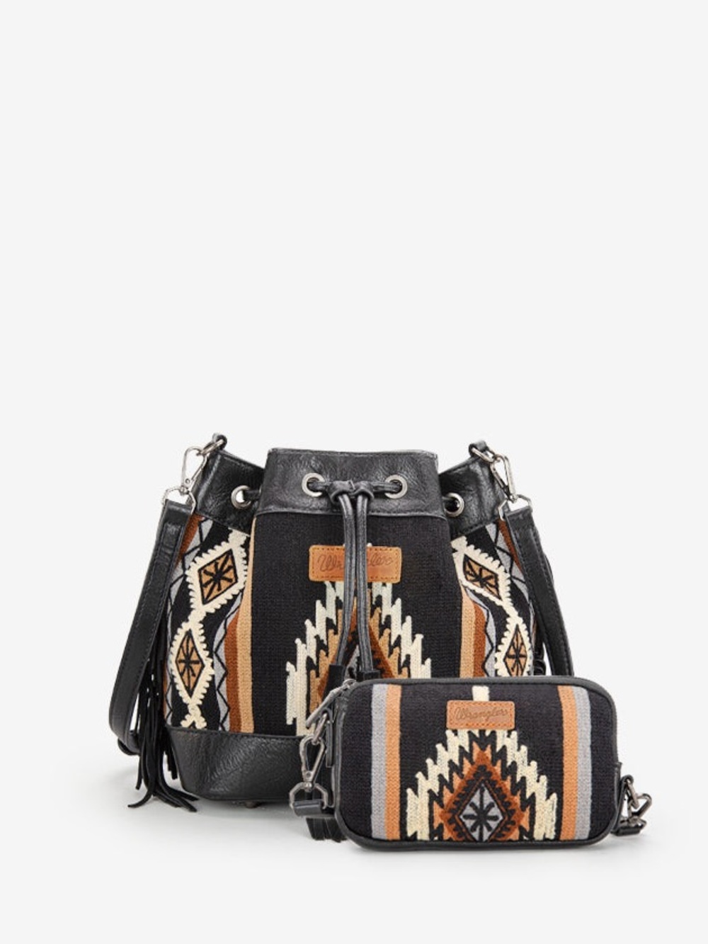 Wrangler Aztec bucket bag and wallet set